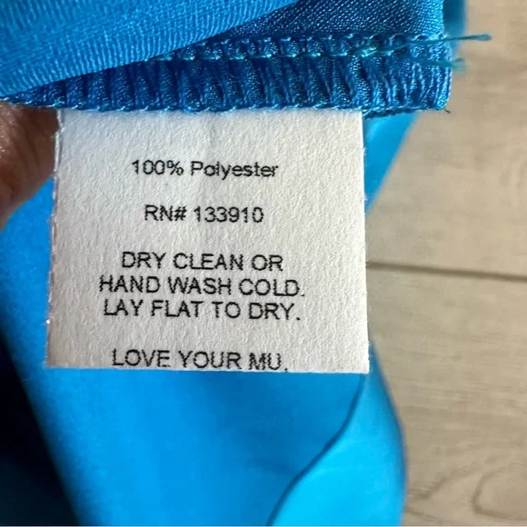 NWOT Show Me Your Mumu Irwin Blue Luxe Satin Wide Leg Pants Women's Small S - Picture 6 of 10